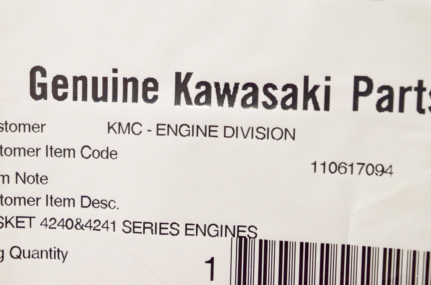 OEM Kawasaki 11061-7094 Breather Gasket NOS