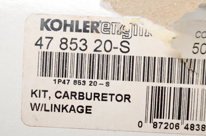 Kohler 47-853-20-S Carburetor w/ Linkage Kit NOS