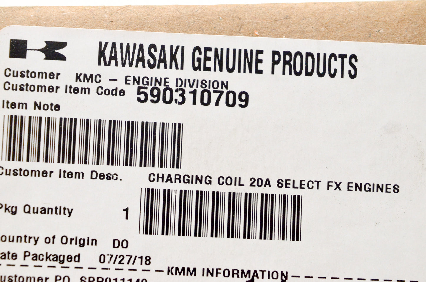OEM Kawasaki 59031-0709 Charging Coil NOS
