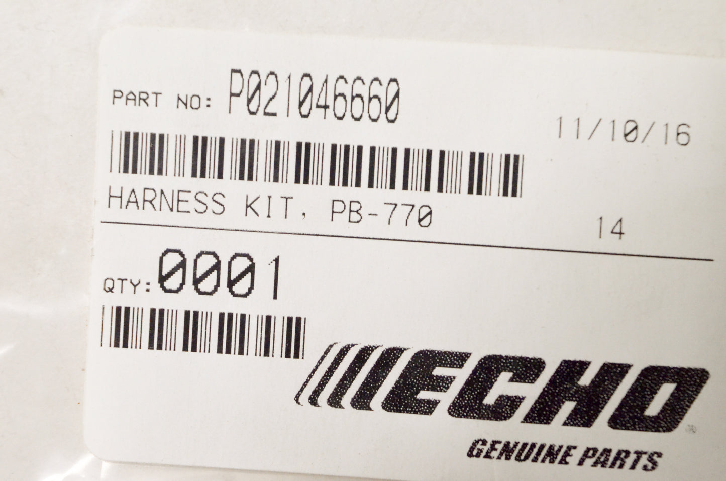 OEM Echo P021046660 Backpack Harness Kit PB-770 NOS