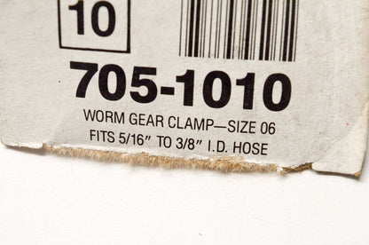 Napa 705-1010 Hose Clamp Size 06 Qty 2