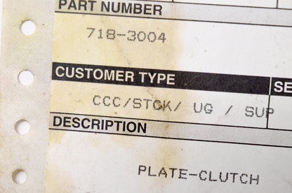 Cub Cadet 718-3004 Clutch Plate NOS