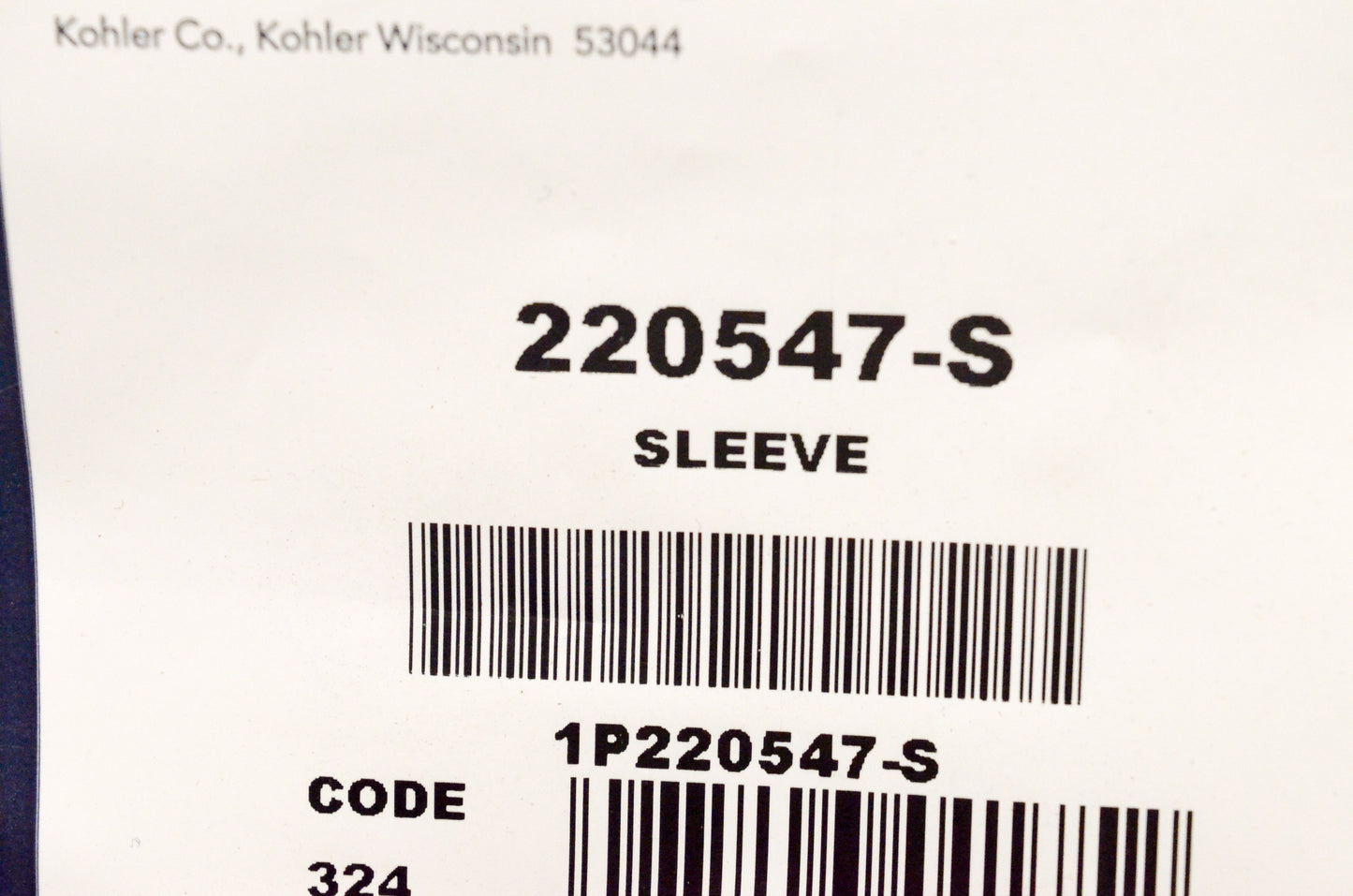 Kohler 220547-S 220547 Sleeve NOS