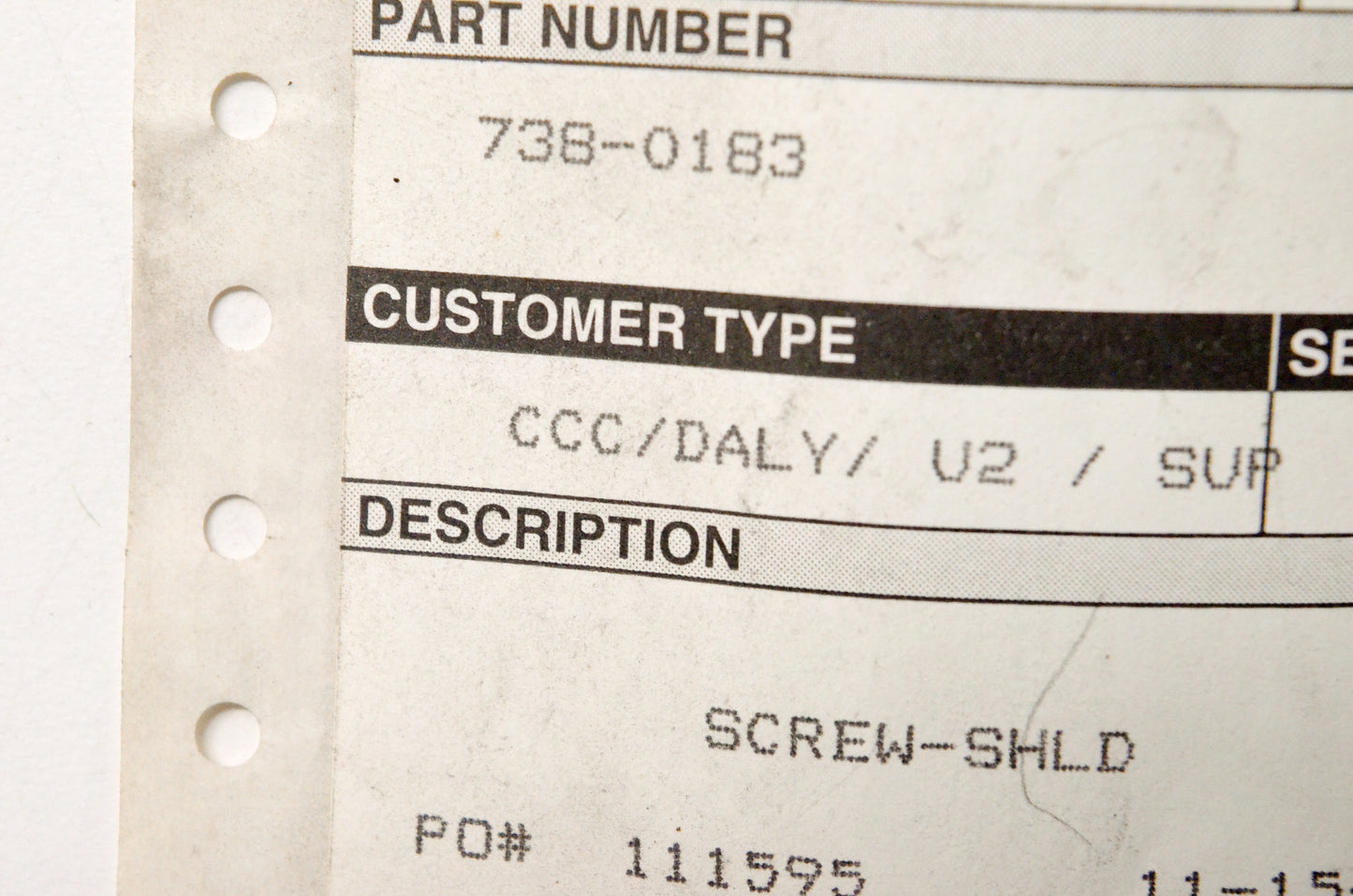 Cub Cadet 738-0183 Shoulder Screw NOS