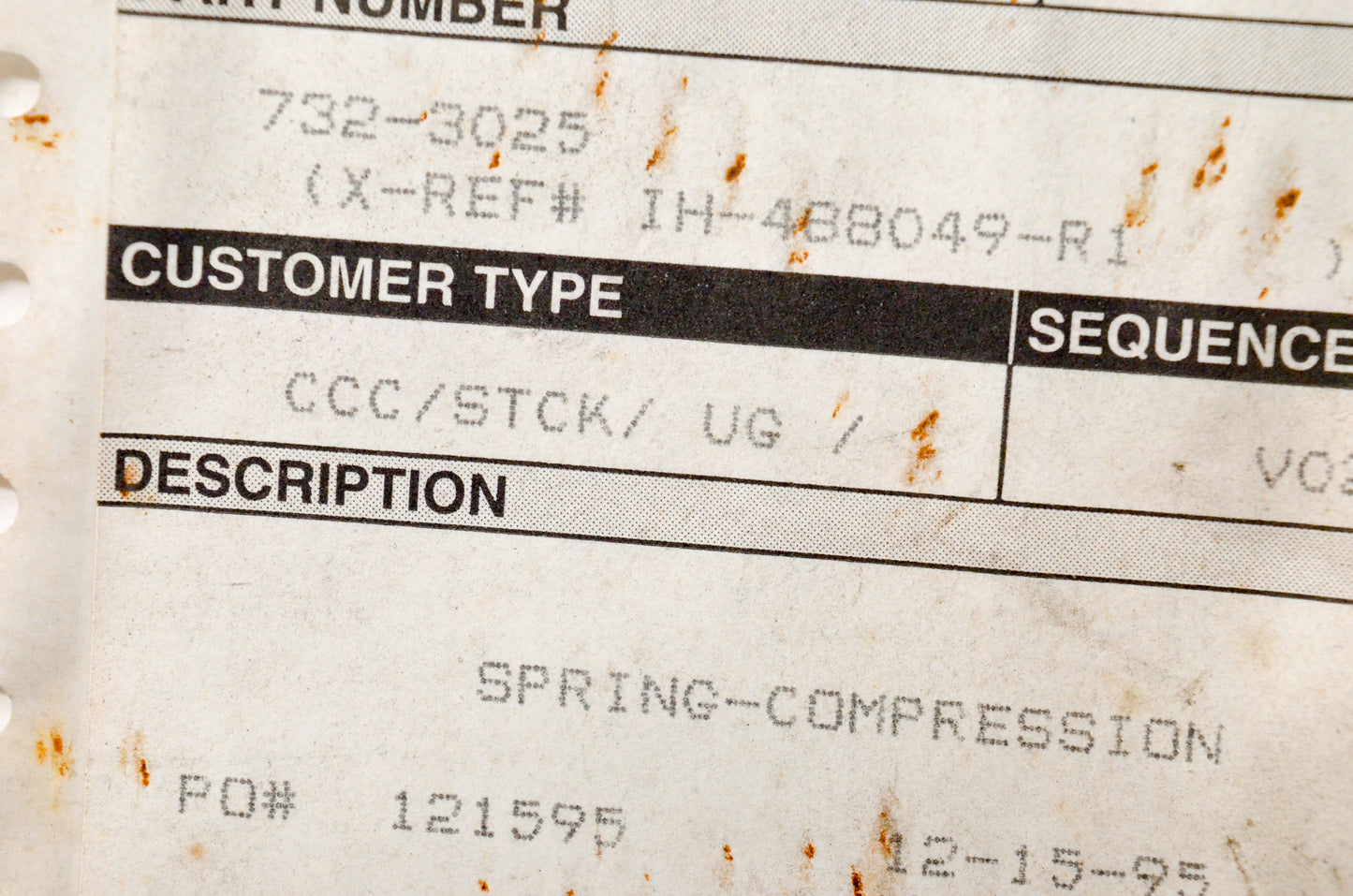Cub Cadet 732-3025 Lift Mechanism Spring