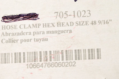 Napa 705-1023 Hose Clamp Hex Head Size 48 9/16" Qty 6 NOS