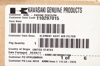 OEM Kawasaki 11029-7015 Air Filter Element Assembly NOS