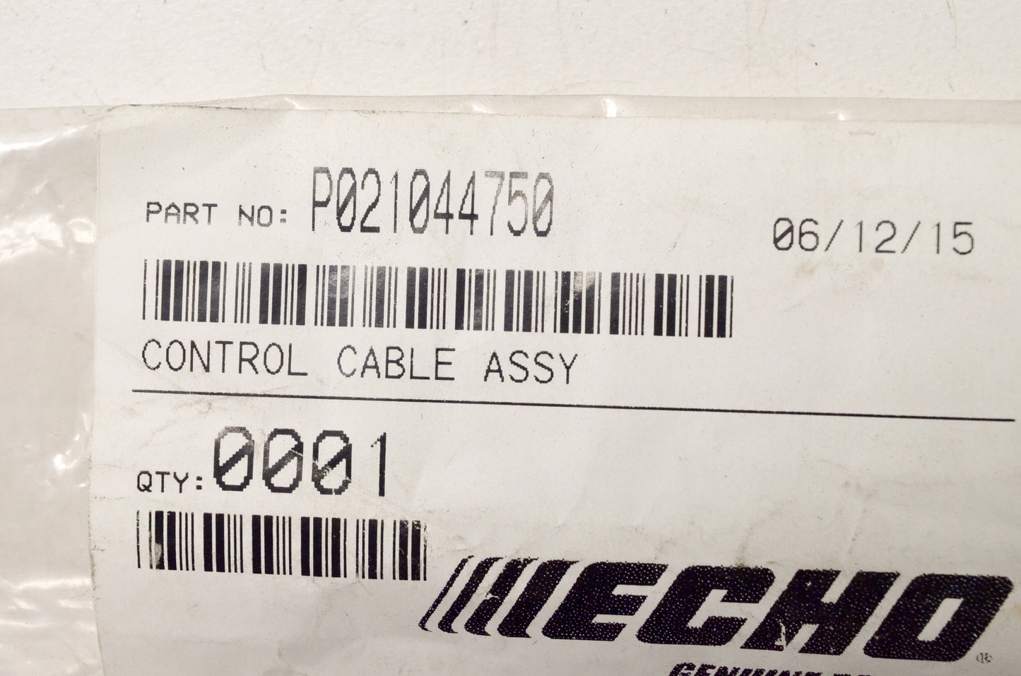 OEM Echo P021044750 Control Cable Assembly NOS