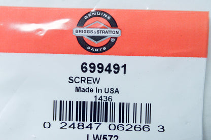 OEM Briggs & Stratton 699491 Screw NOS