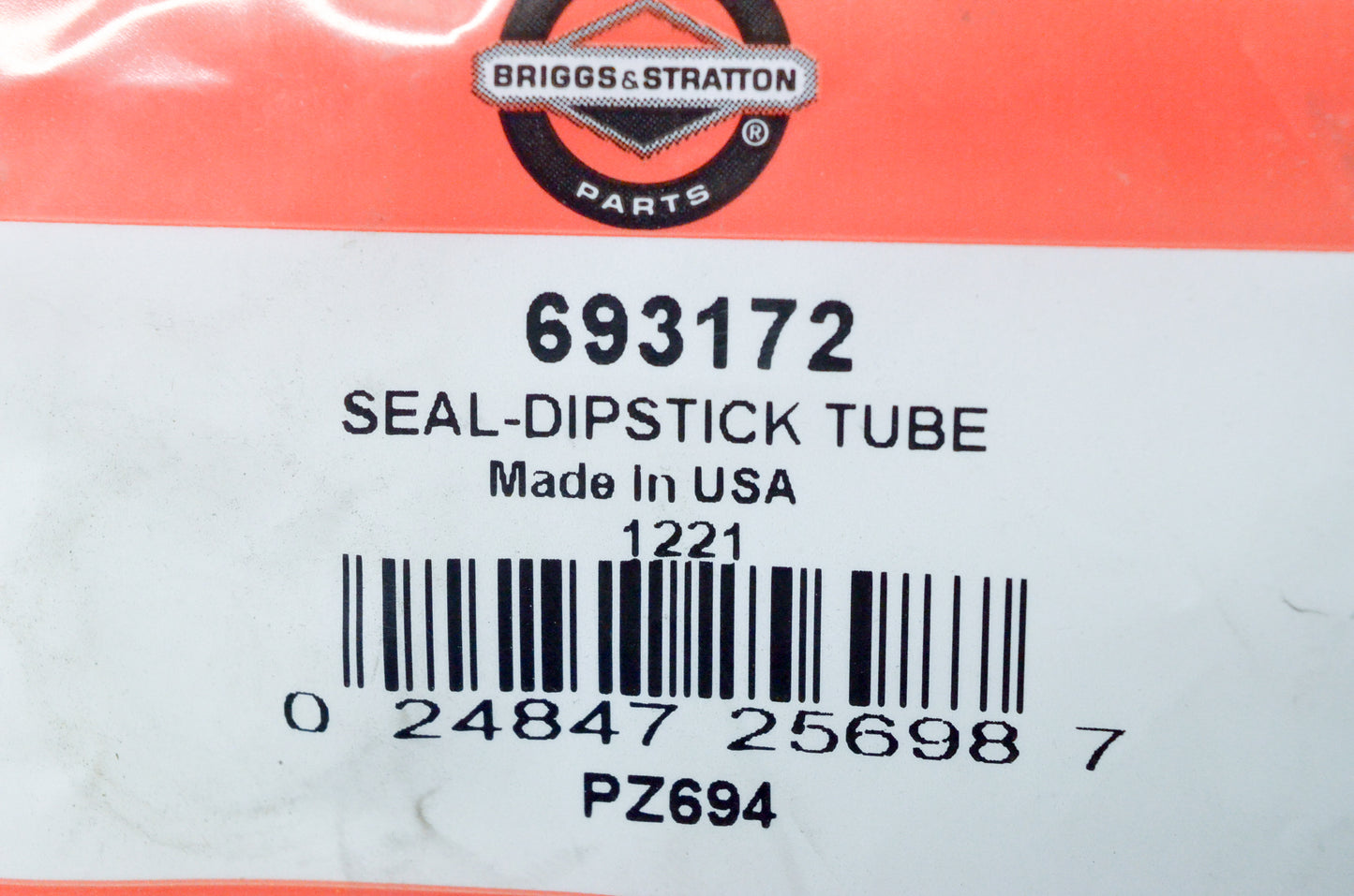 OEM Briggs & Stratton 693172 Dipstick Tube Seal NOS