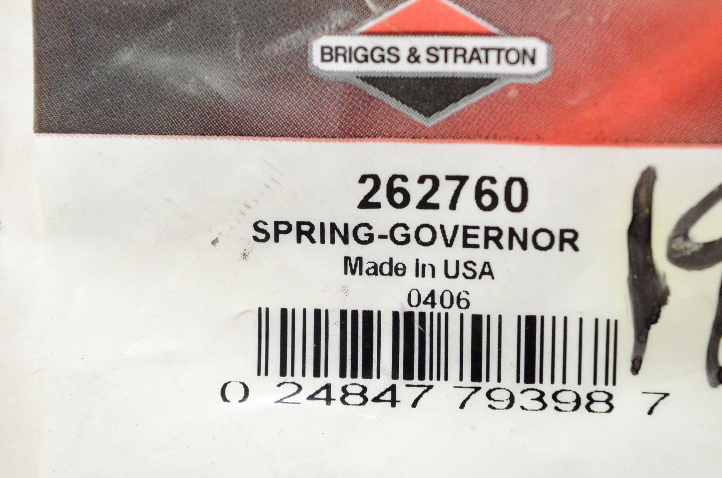 OEM Briggs & Stratton 262760 Governor Spring Qty 2 NOS