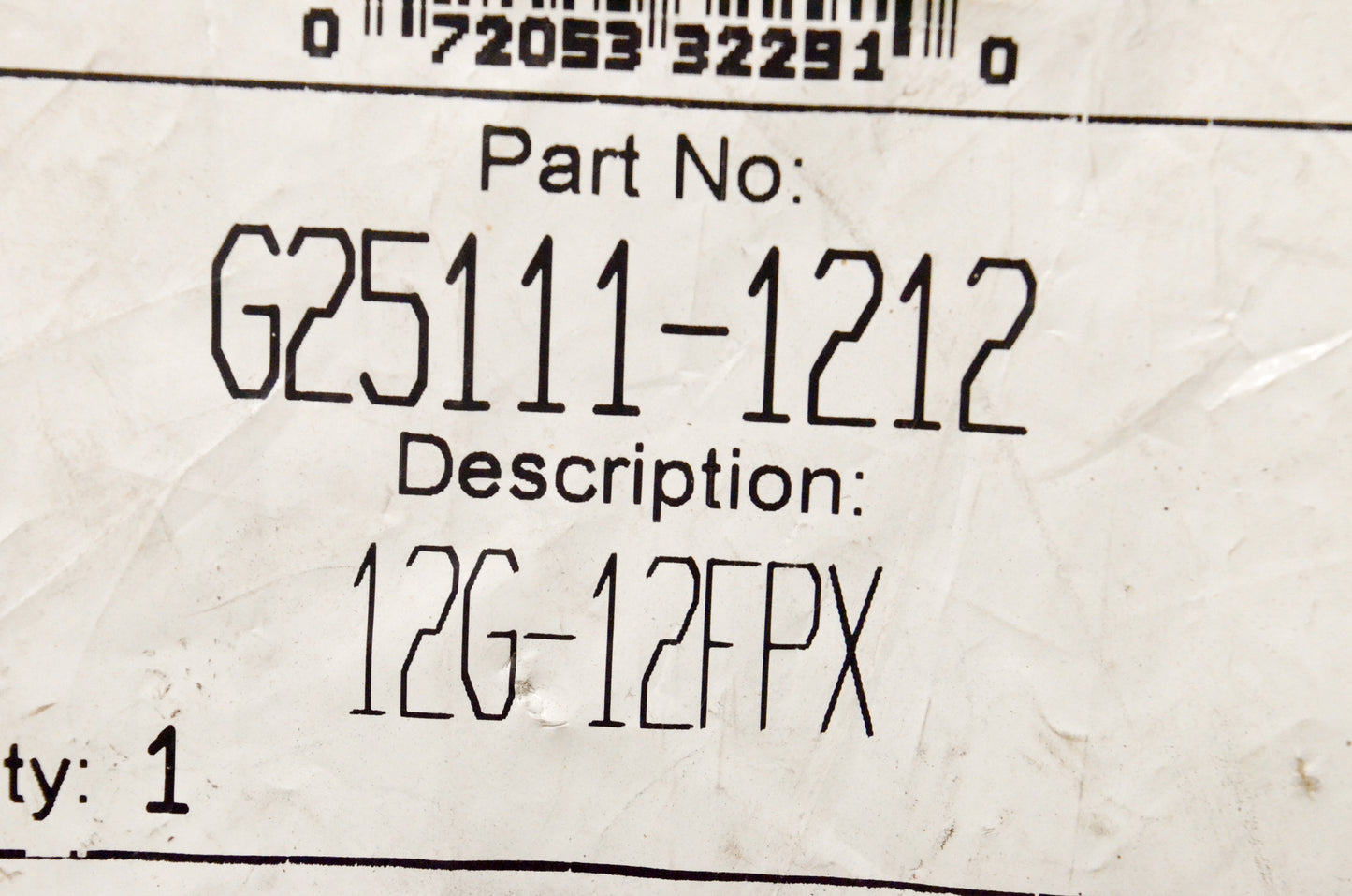 Gates G25111-1212 Mega Crimp Fitting NOS