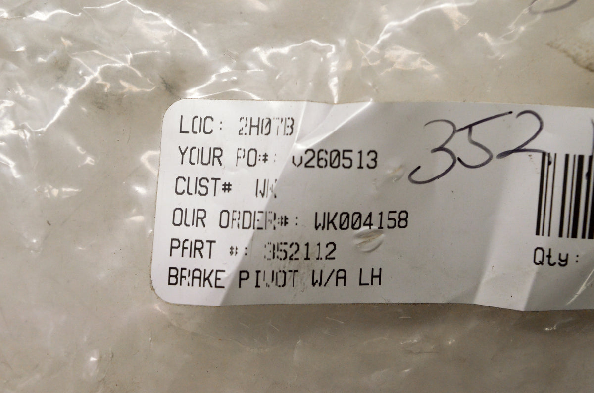 Hustler 352112 Brake Pivot Plate W/A LH NOS