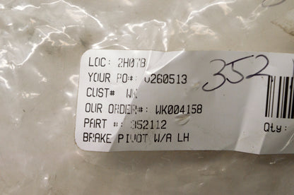 Hustler 352112 Brake Pivot Plate W/A LH NOS