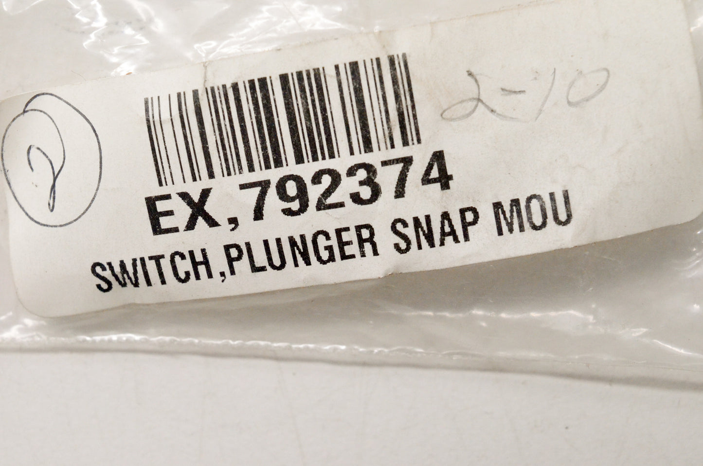 Hustler 792374 Plunger Snap Module Switch NOS
