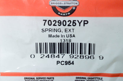 OEM Briggs & Stratton 7029025YP Extension Spring NOS