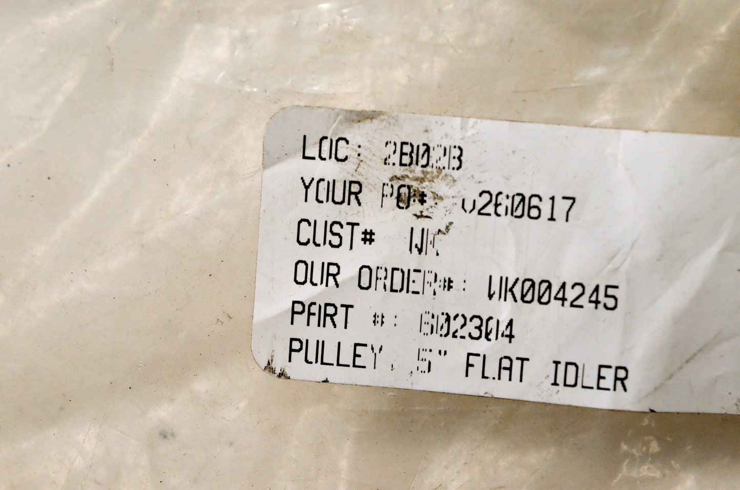 Hustler 602304 5" Flat Idler Pulley
