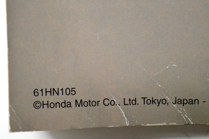 OEM Honda 61HN105 Service Manual TRX400EX 99-04