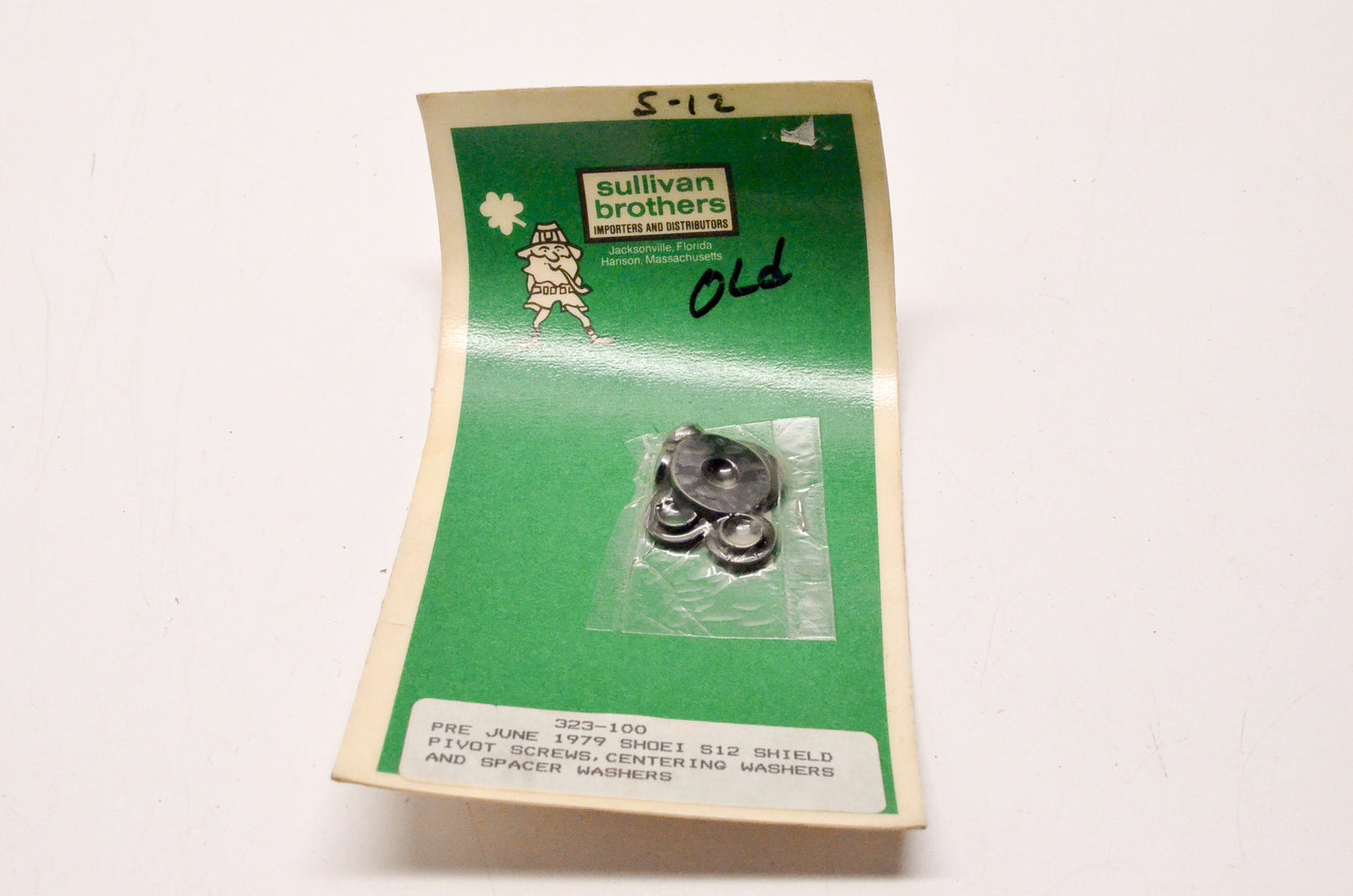 Sullivan Brothers 323-100 Shield Pivot Screws Centering Spacer Washers Kit NOS