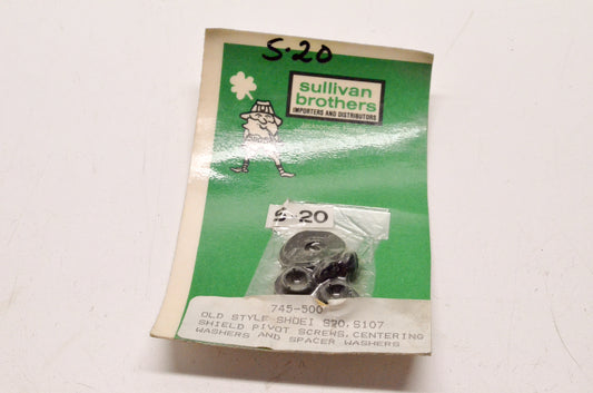 Sullivan Brothers 745-500 Shield Pivot Screws Centering Spacer Washers Kit NOS