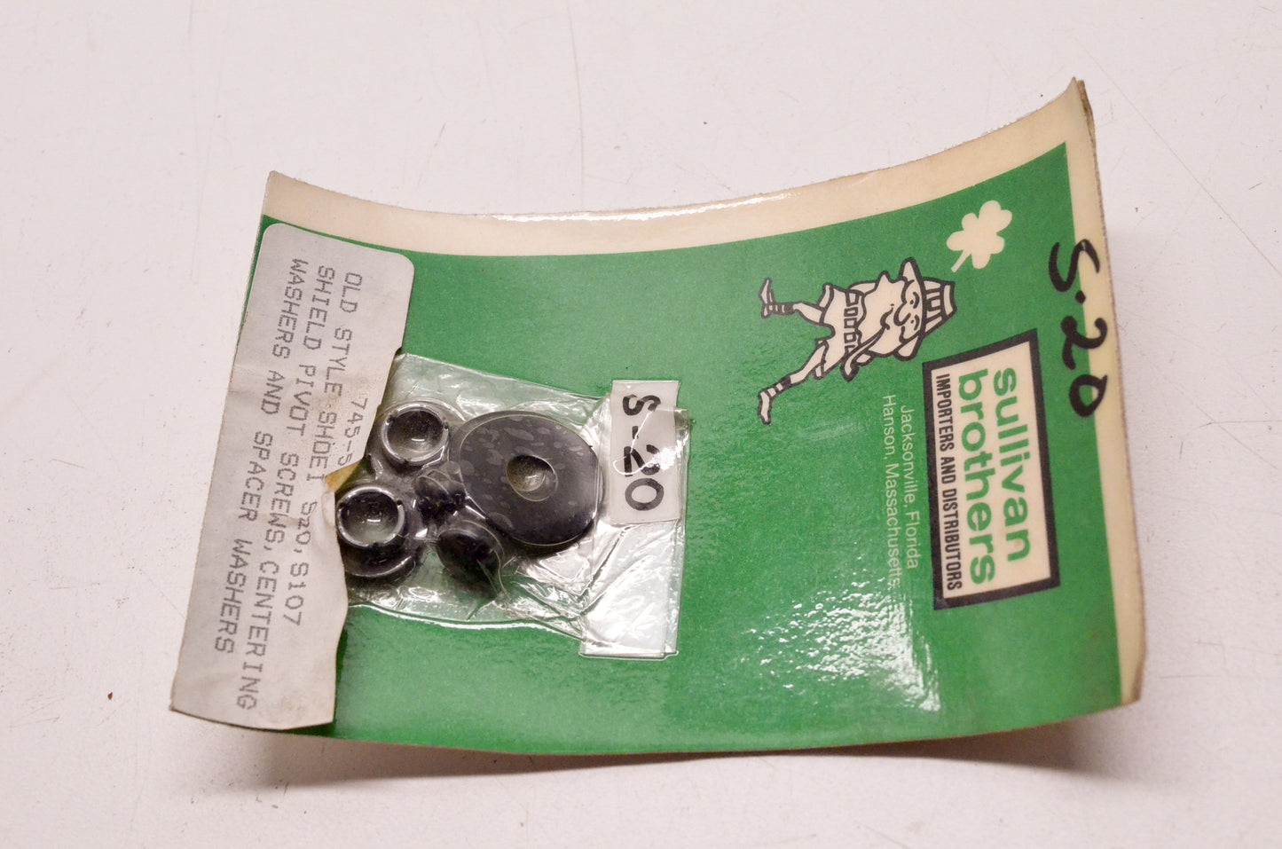 Sullivan Brothers 745-500 Shield Pivot Screws Centering Spacer Washers Kit NOS