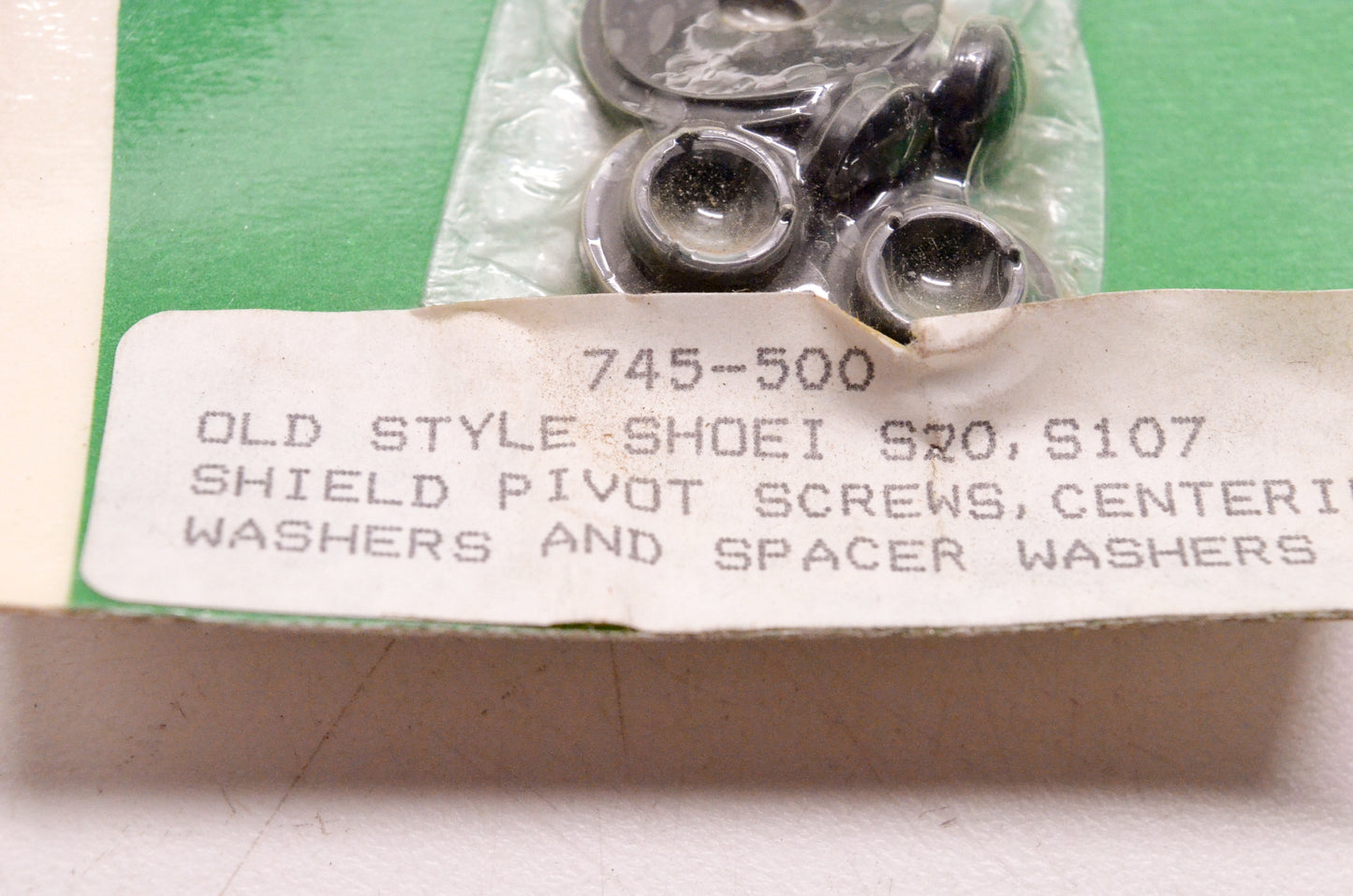 Sullivan Brothers 745-500 Shield Pivot Screws Centering Spacer Washers Kit NOS