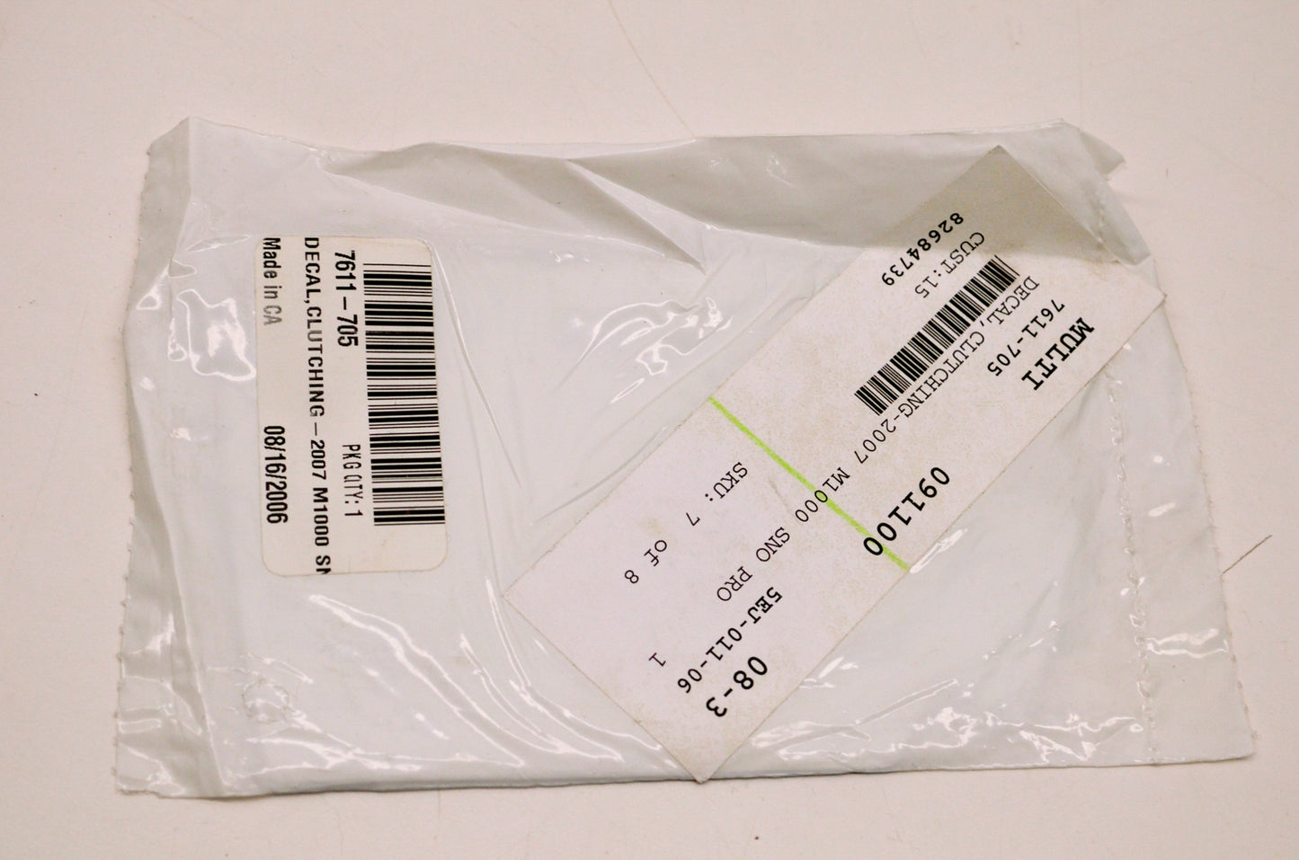 OEM Arctic Cat 7611-705 Clutching Decal NOS