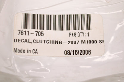 OEM Arctic Cat 7611-705 Clutching Decal NOS