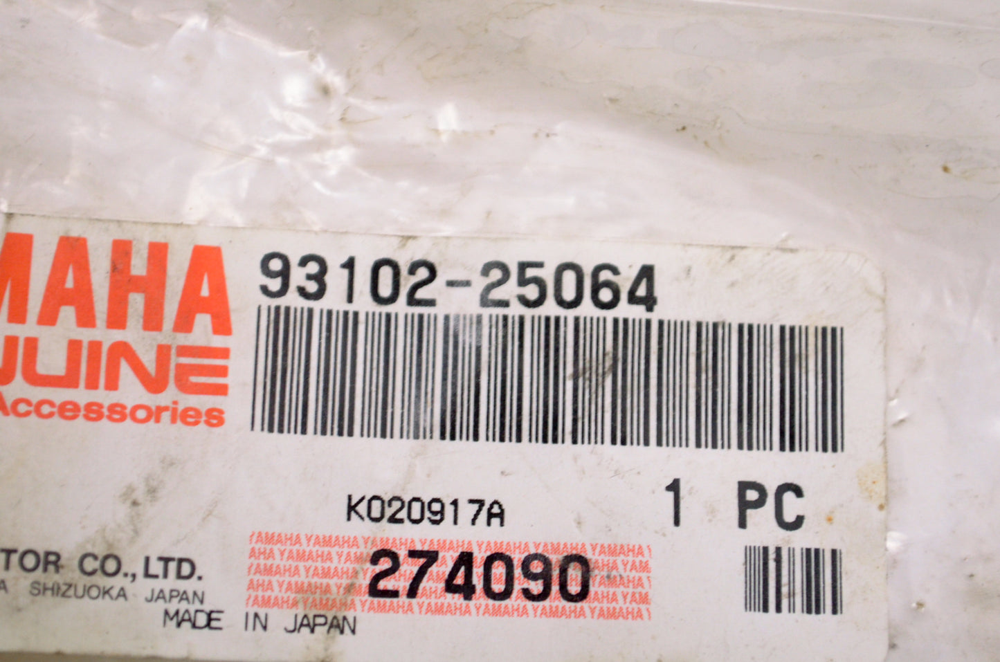 OEM Yamaha 93102-25064-00 Oil Seal NOS