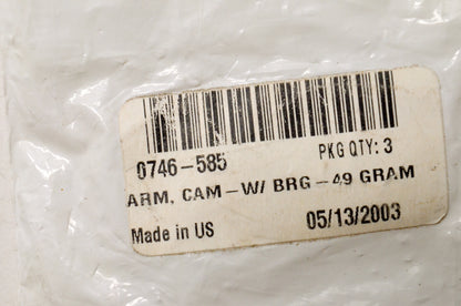 OEM Arctic Cat 0746-585 Cam Arm w/ Bearing 49 Gram Qty 3 NOS