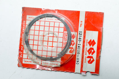 OEM Suzuki 12140-14110-050 0.50mm Piston Ring Kit NOS