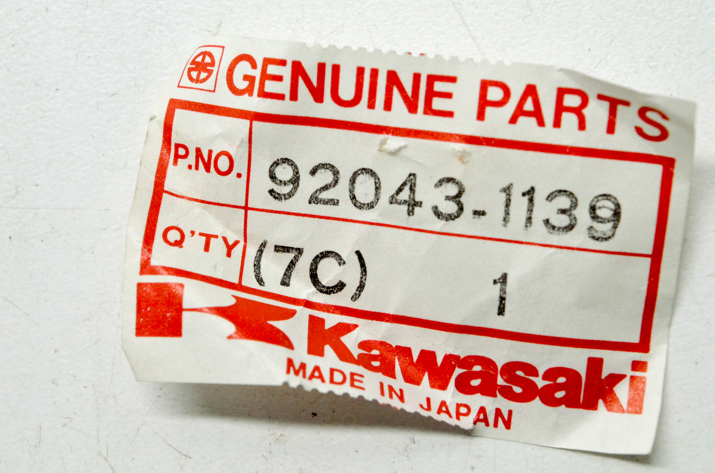 OEM Kawasaki 92043-1139 Brake Rod Pin NOS