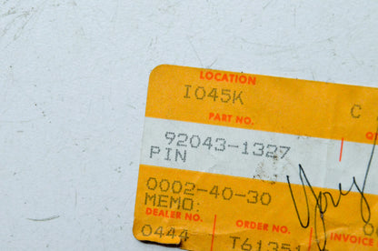 OEM Kawasaki 92043-1327 Pin NOS