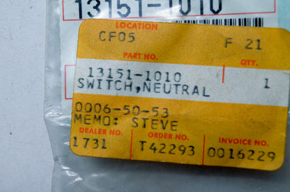 OEM Kawasaki 13151-1010 Neutral Switch NOS