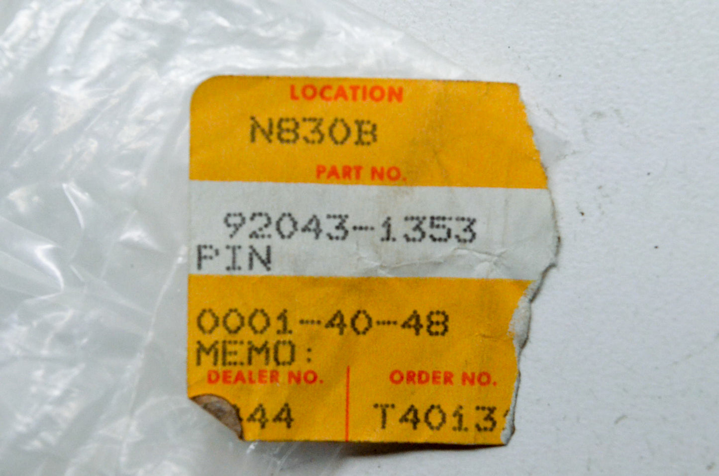 OEM Kawasaki 92043-1353 Pin Qty 2 NOS