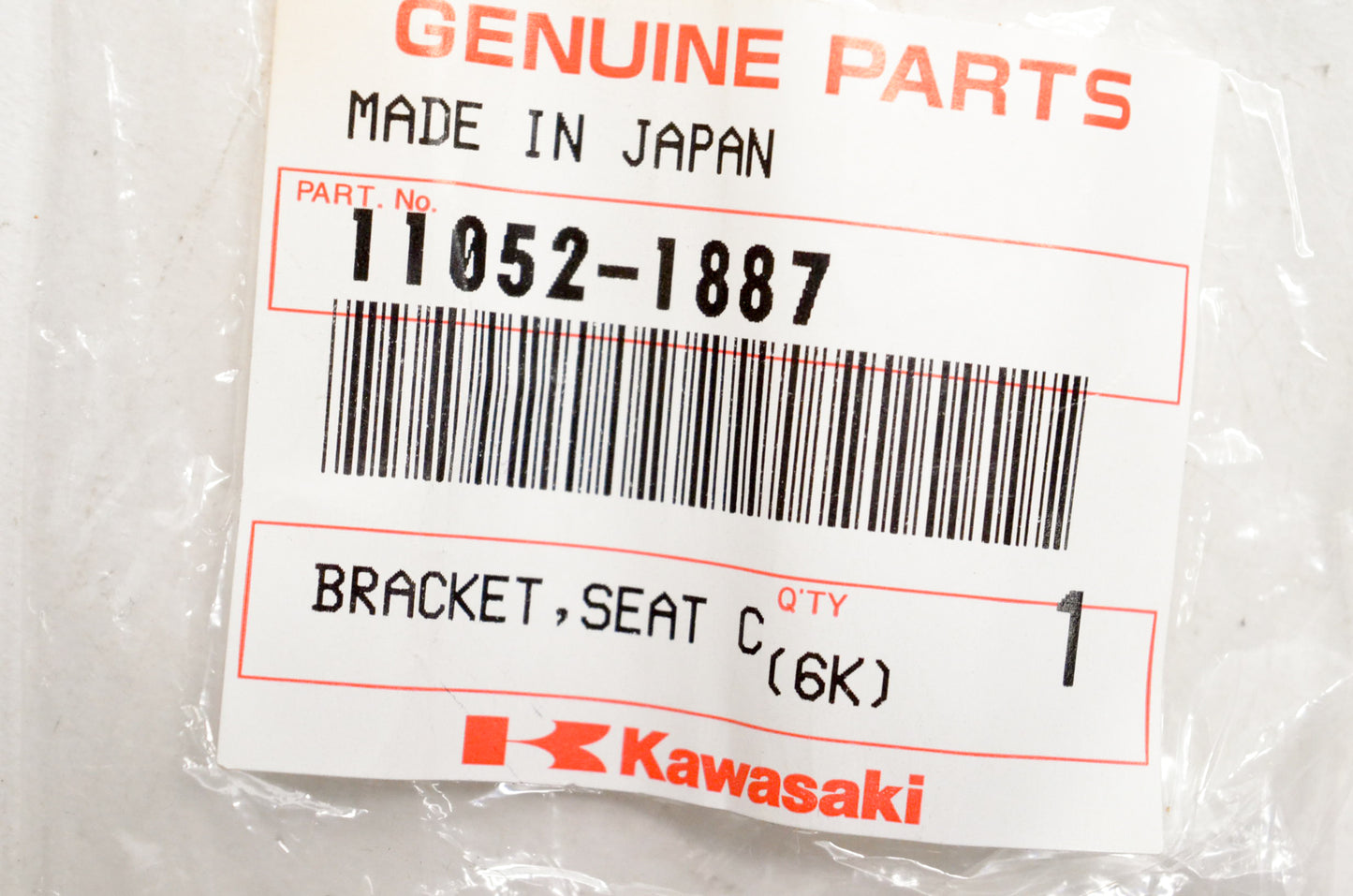 OEM Kawasaki 11052-1887 Seat Bracket NOS