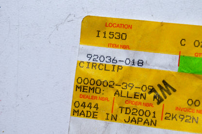 OEM Kawasaki 92036-018 Circlip NOS