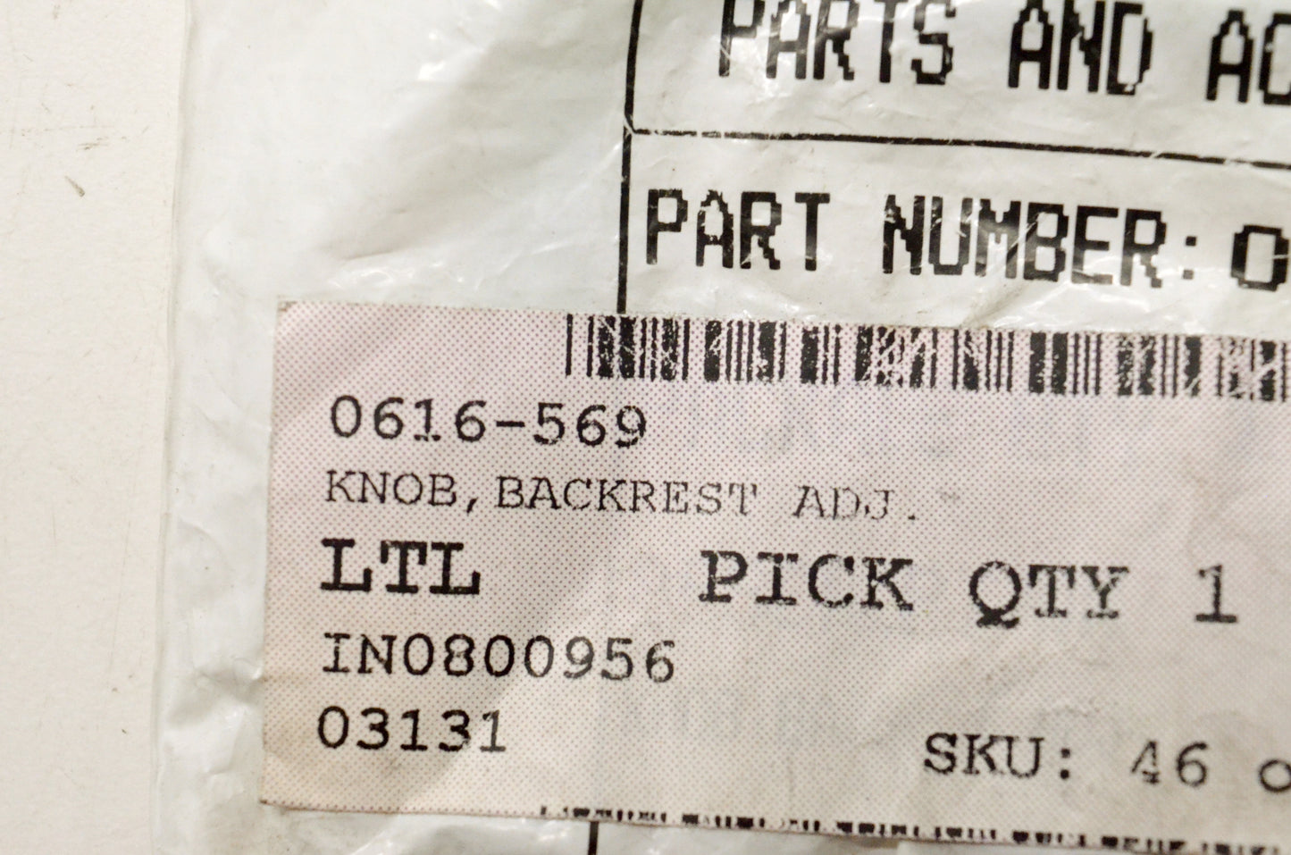 OEM Arctic Cat 0616-569 Backrest Adjuster Knob NOS