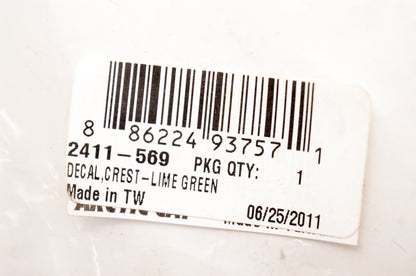 Arctic Cat 2411-569 Lime Green Crest Decal NOS