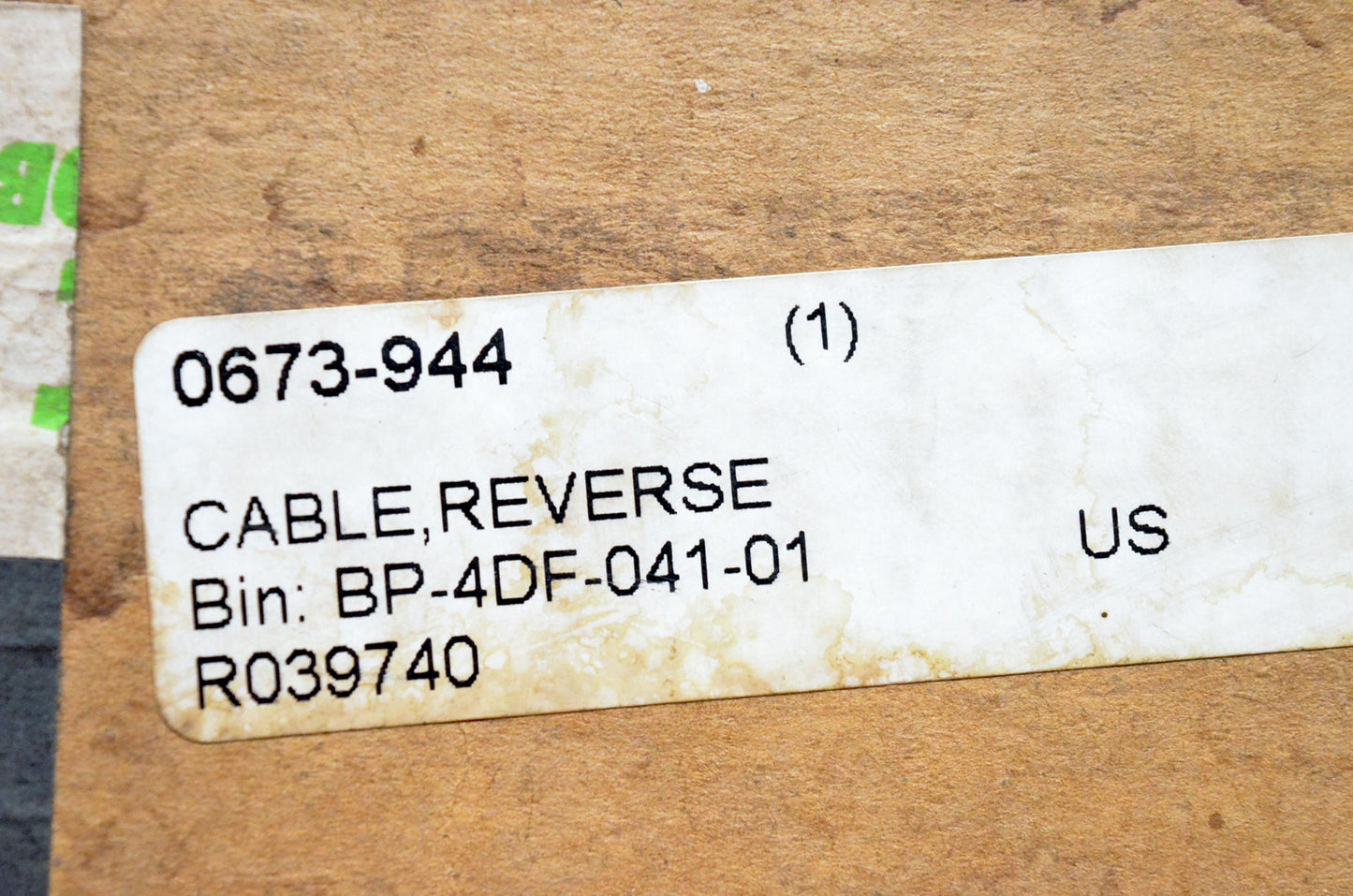 TigerShark 0673-944 Reverse Cable NOS
