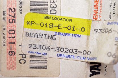 OEM Yamaha 93306-30203-00 Bearing NOS