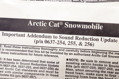 Arctic Cat 0637-254 Sound Reduction Update Kit Hardware Only NOS