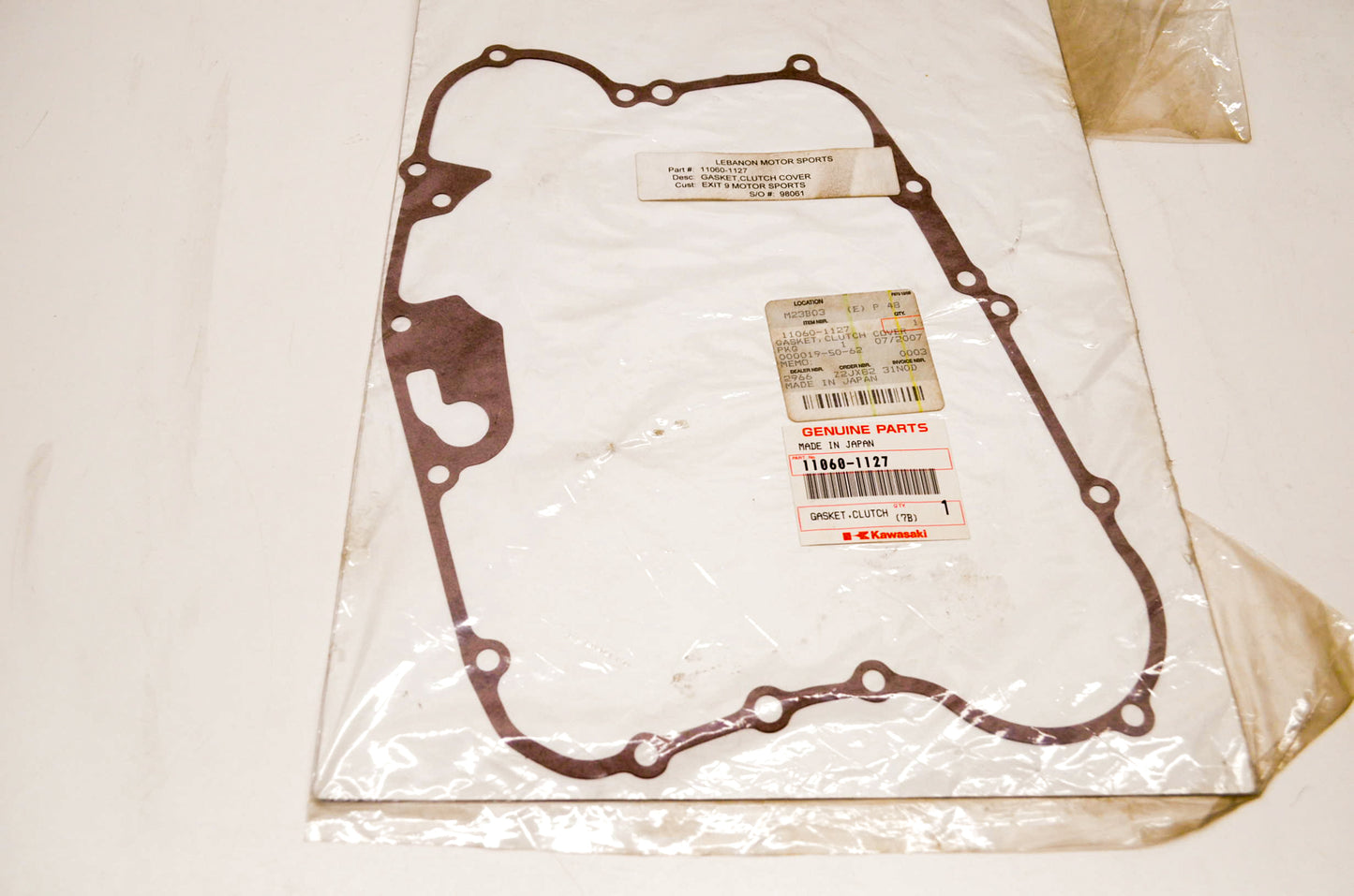 OEM Kawasaki 11060-1127 Clutch Cover Gasket NOS