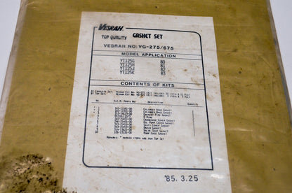 Vesrah VG-275 Gasket Set NOS