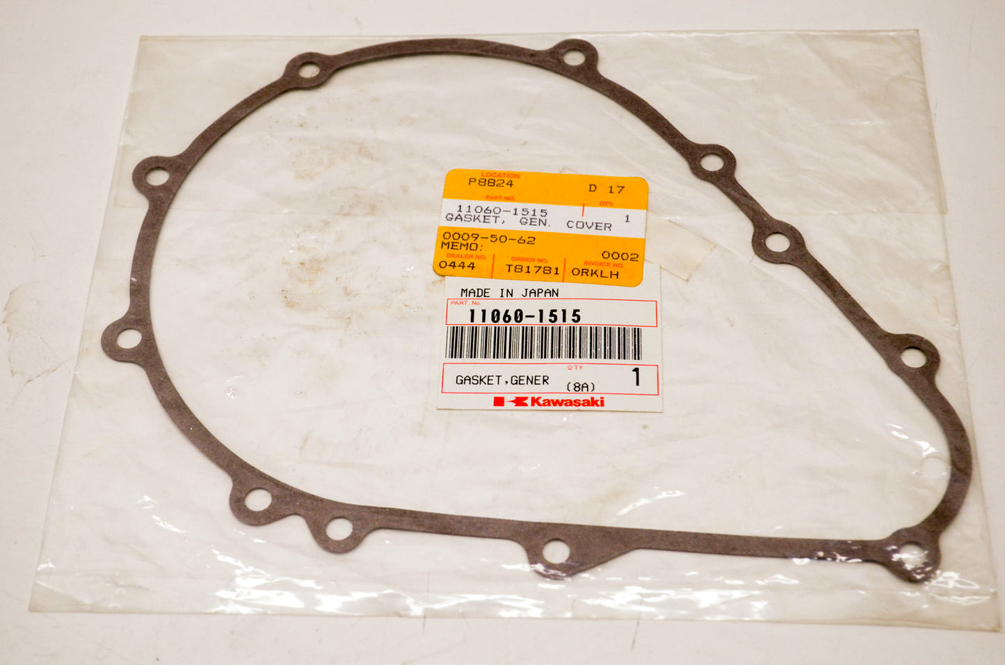 OEM Kawasaki 11060-1515 Generator Cover Gasket NOS