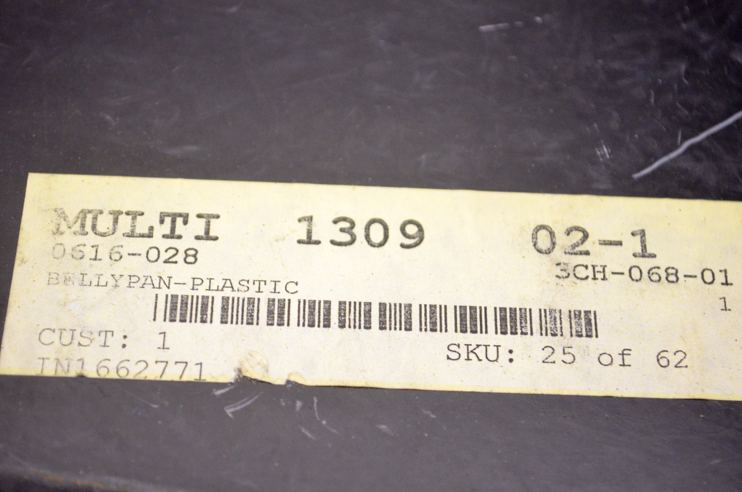 OEM Arctic Cat 0616-028 Plastic Bellypan NOS