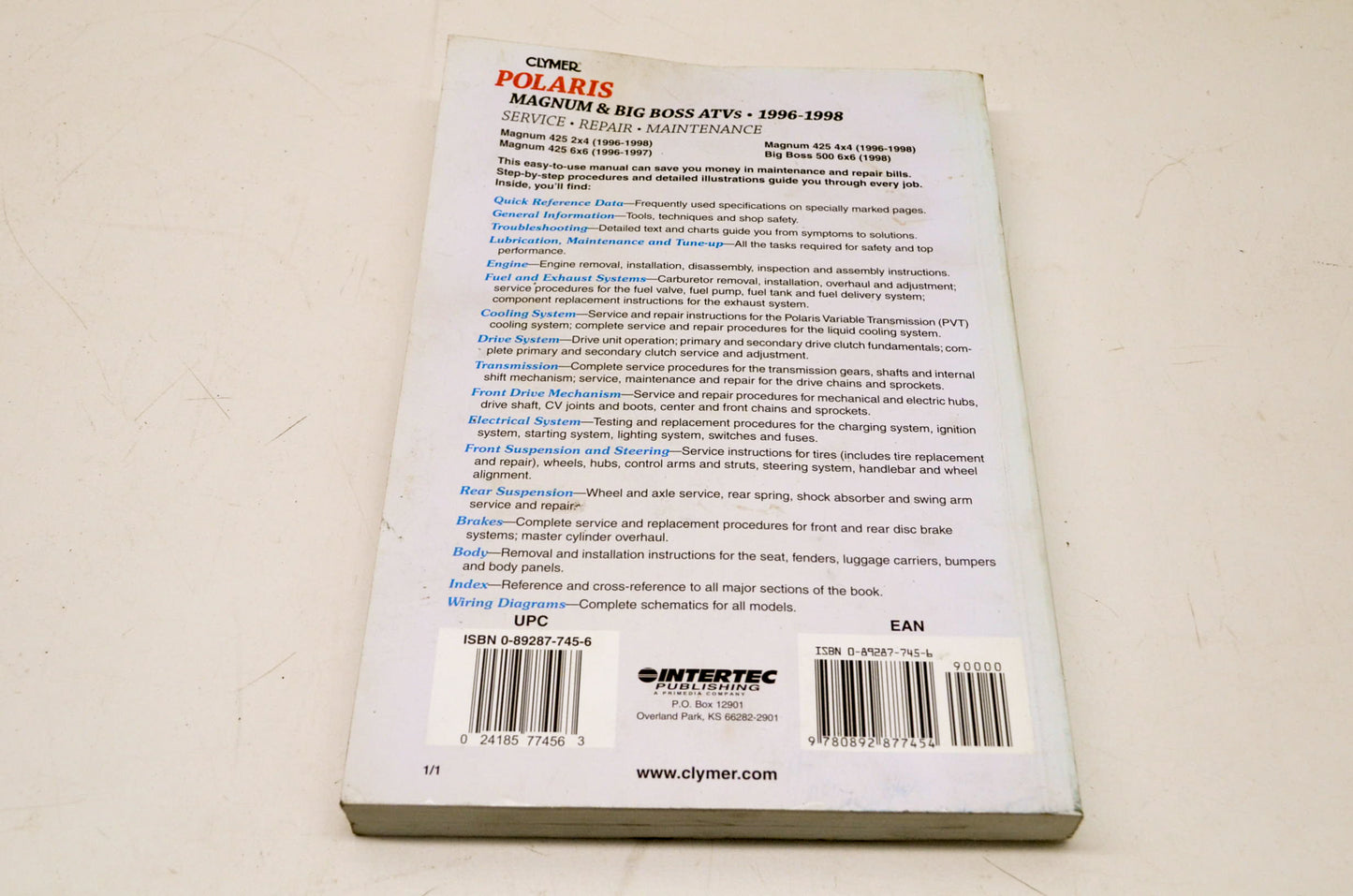 Clymer M362 Service Manual