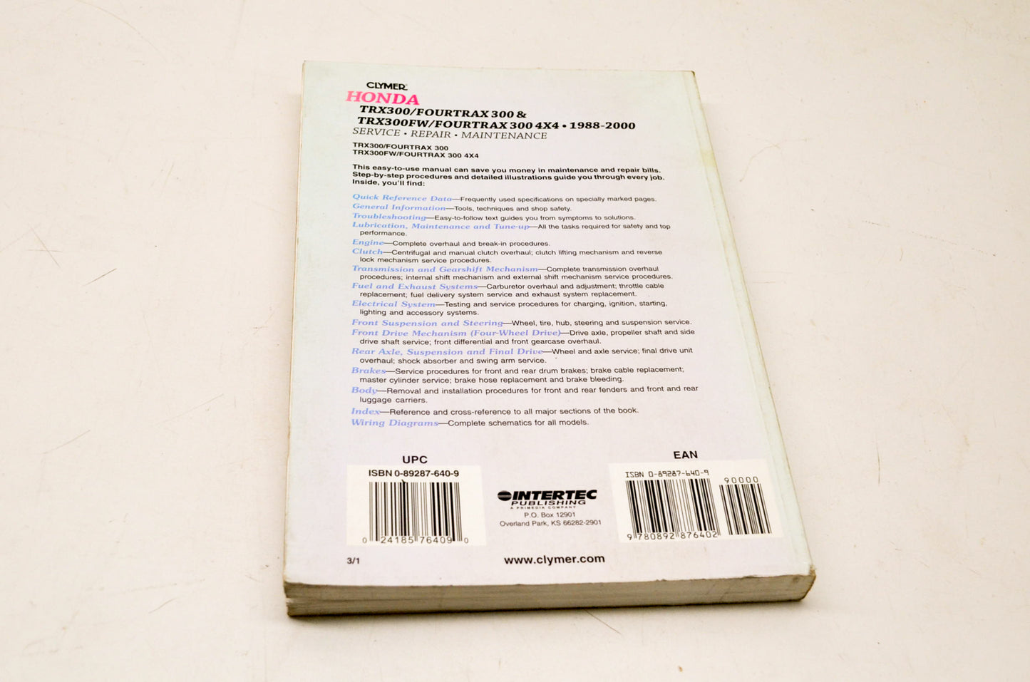 Clymer M346-3 Service Manual