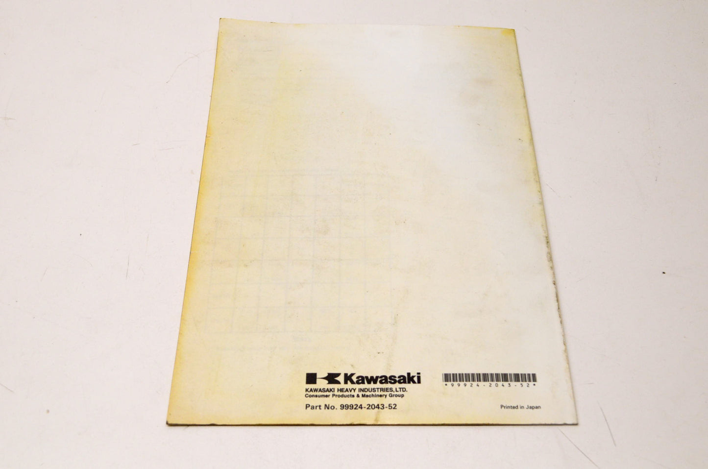 OEM Kawasaki 99924-2043-52 Service Manual