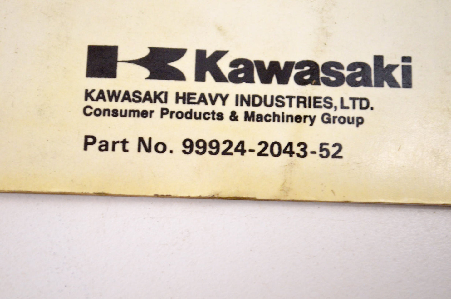 OEM Kawasaki 99924-2043-52 Service Manual